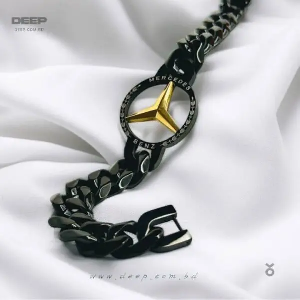 10mm Black Color Mercedes-Benz Bracelet For Man