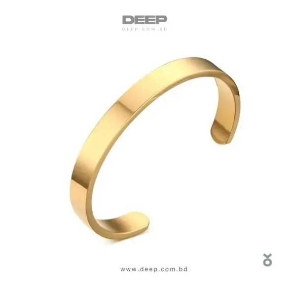 Golden Color Stainless Steel Cuff Bracelet for Men