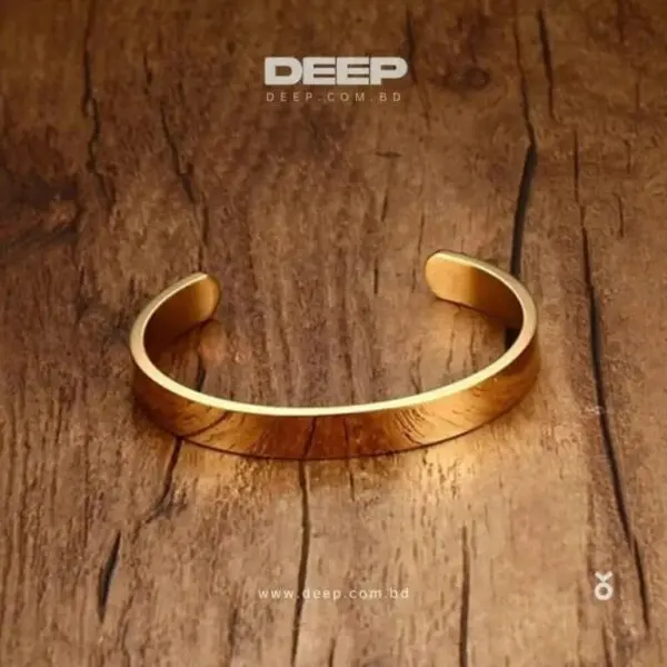 Golden Color Stainless Steel Cuff Bracelet for Men
