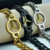 10mm Black Color Mercedes-Benz Bracelet For Man