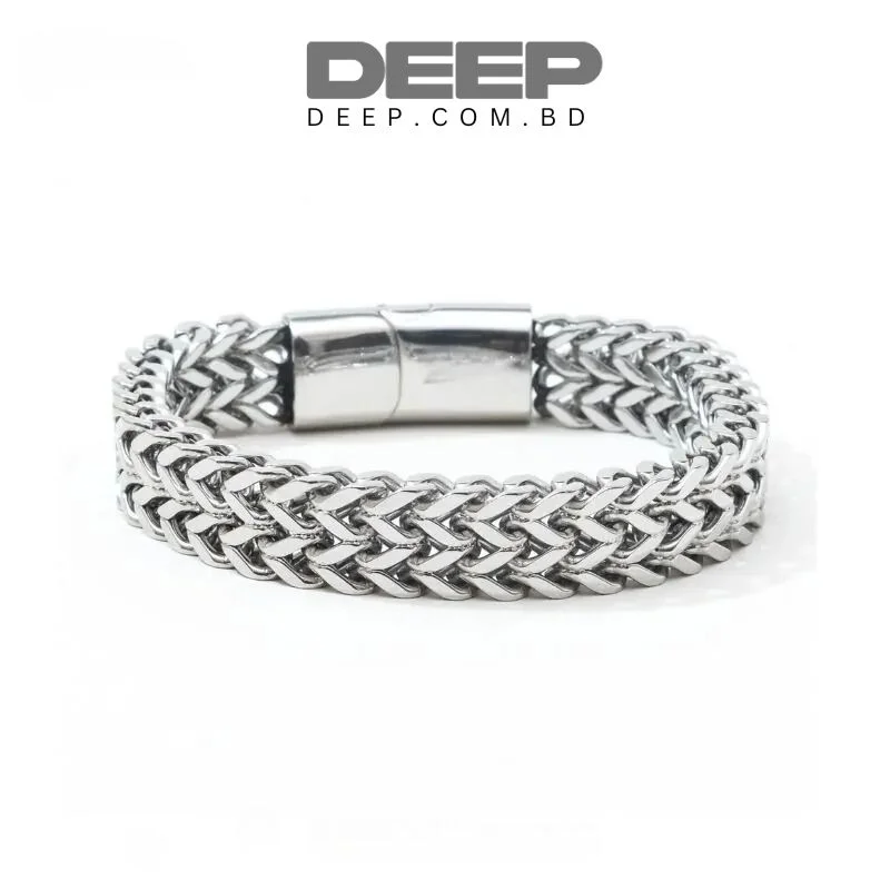 Phoenix Titanium Double Link Bracelet for men 12mm TINGN Men Stainless Steel