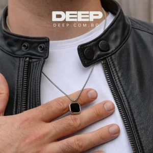 Best Titanium Steel Stylish Square Locket Pendant Chain for Men and Boys