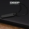 Simple pendant stainless steel for men dimensional rectangular bar geometric necklace