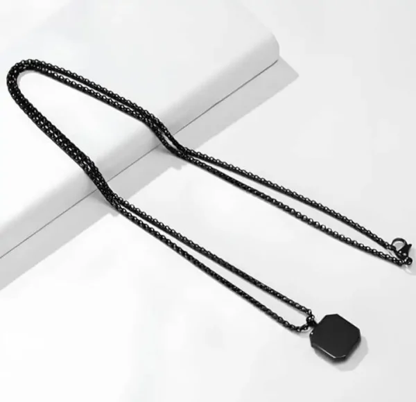 Black Onyx Stone Necklace for Men deep com bd