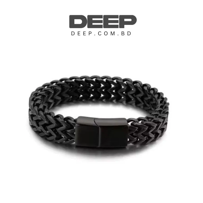 Trendy Phoenix Titanium Black Bracelet For Men