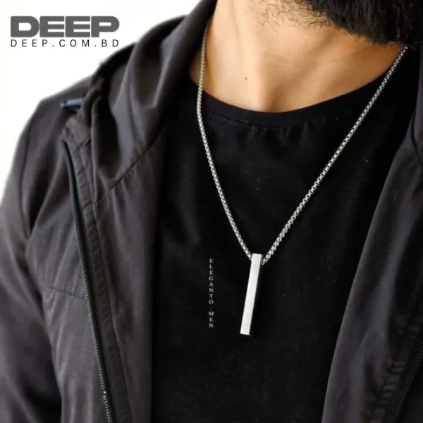 Trendy Stylish Silver bar Neck Chain For Men