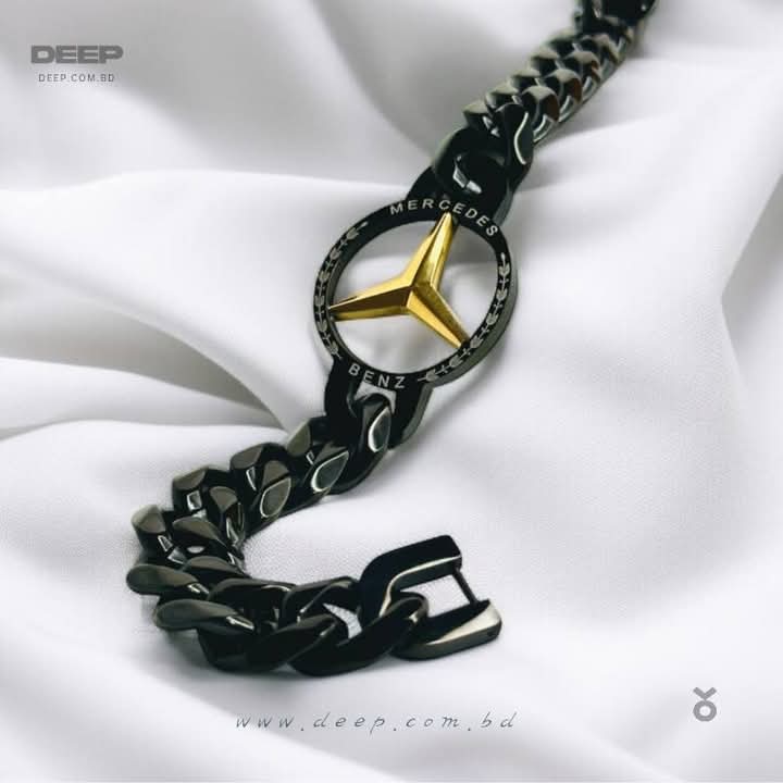 10mm Black Color Mercedes-Benz Bracelet For Man