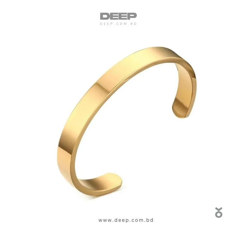 Golden Color Stainless Steel Cuff Bracelet for Men