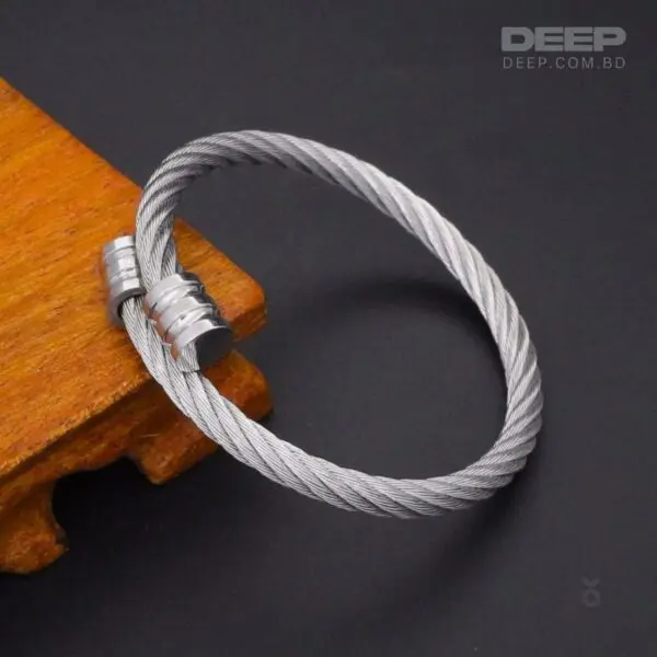 Unique Resizable Silver Color Bracelet Vintage Round For Men