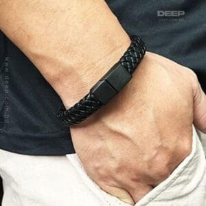 Men's Premium Braided Leather Bracelet