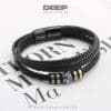 Titanium Steel Magnetic Clasp Leather Braided Bracelet Men's Casual Fashion Bracelet
