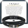 Titanium Steel Magnetic Clasp Leather Braided Bracelet Men's Casual Fashion Bracelet