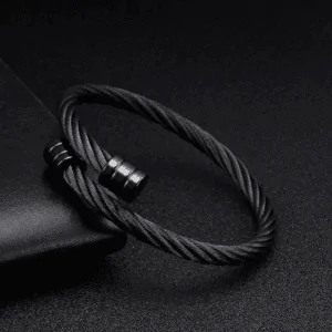 Unique Resizable bLACK Color Bracelet Vintage Round For Men