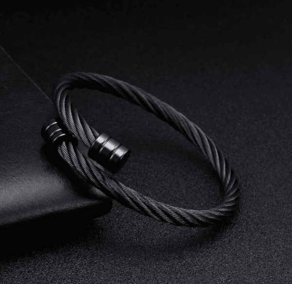 Unique Resizable bLACK Color Bracelet Vintage Round For Men